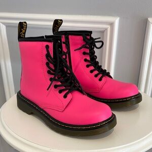 Brand New, Never Worn Dr. Martens Neon Pink Girls Boots US 3